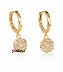 Creolen mit Einhänger 585 Gelbgold