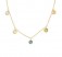 Collier Halskette aus 585 Gelbgold mit echte Edelsteine