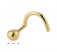 Nasenstecker 585 Gold mit Kugel Nasenpiercing