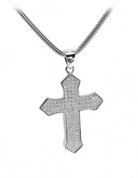 Anhänger Kreuz 925 Silber Rhodiniert