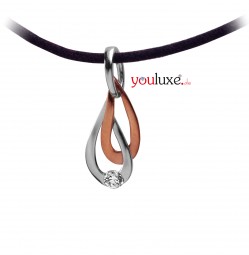 Rosegold Gold Anhänger bicolor 585