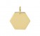 Kleiner rund-eckiger Unisex Kettenanhänger aus 585 Gold mit Ihrer Gravur