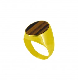 Herren Ring - Siegelring Gold 585er Tigerauge
