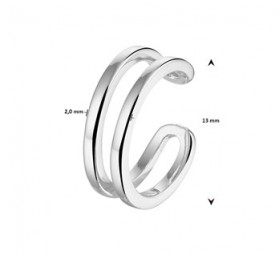 Damen Ear Cuff Twin Kugeln 925 Silber