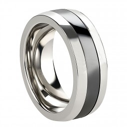 Ceramic Herrenring schwarz