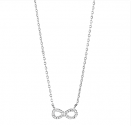 Damen Halskette mit Infinity Symbol Unendlichkeit in 925 Sterling Silber