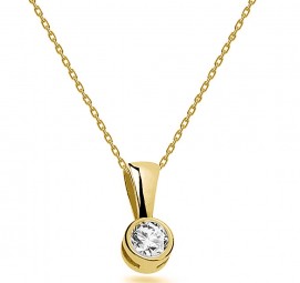 Solitär Anhänger 585 Gelbgoldgold