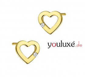 Herz Ohrstecker Gold 585