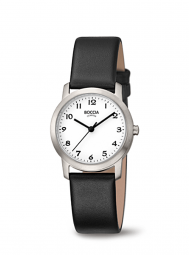 Boccia Damen Analog Quarz Uhr mit Leder Armband 3291-01