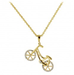Fahrrad Echt 14 Karat Gold 585 Anhänger