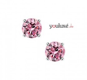 Rosa Ohrringe Ohrstecker aus 925 Sterling Silber