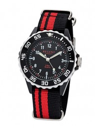 Kinderuhr Quarz Rot-Schwarz Regent