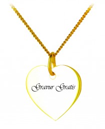 Herz Gravurplatte aus Gold 333