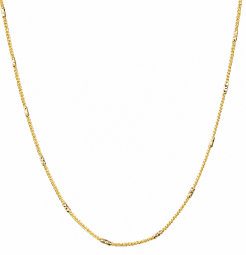 Fantasiekette aus 585 Gold Gelb/Weißgold 42cm