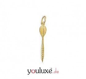 Dartpfeil-Anhänger Gelbgold 585 Gold
