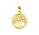 Lebensbaum Anhänger Gold aus 925 Sterlingsilber IP vergoldet