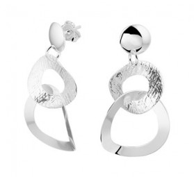 Kreis Ohrringe Frauen Lange Ohrringe Ohrstecker aus 925 Silber rhodiniert