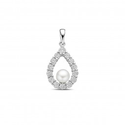 Perlen Anhänger Damen Anhänger 925 Silber mit Zirkonia