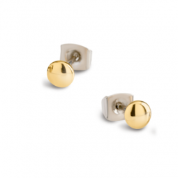 Boccia Titan Ohrstecker goldplattiert