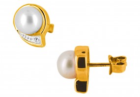 Perlen Ohrstecker Gold 585