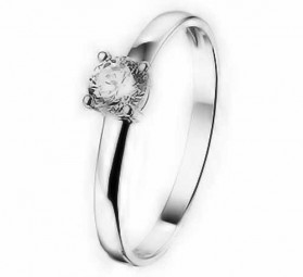 Verlobungsring Vorsteckring Weißgold Ring Zirkonia 585