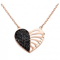 Rosegold Herz Anhänger aus 925 Sterling Silber