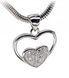 Herz Silber Anhänger mit Zirkonia