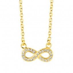 Infinity Unendlich Collier 925 Silber vergoldet