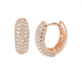 Creolen rose Vergoldet aus echtem 925er Silber