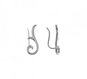 Langer Ohrstecker zum Dekorieren des ganzen Ohrläppchens, Ohrklemme, Sterlingsilber 925