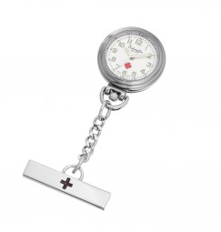 Schwesteruhr mit Nadel weiß krankenschwesteruhr