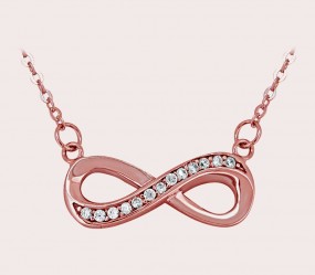 Infinity - Unendlich Anhänger aus 925er Silber Rosegoldplattiert