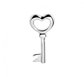 Anhänger Schlüssel Herz 925 Sterling Silber rhodiniert