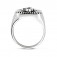 Herren Siegelring Stern 925 Sterling Silber rhodiniert