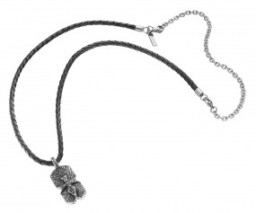 Police Halskette Leder Kette mit Anhänger