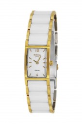 Boccia Damenuhr Titan Ceramic Weiß und Gold 3201-03