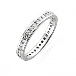 Memoirering 925 Sterling Silber Zirkonia - Verlobungsring Antragsring