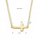Collier Quer Kreuz 585 Gold