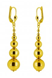 585 Gold Paar Damen Ohrringe Brisuren Gelbgold 6 Kugel Ball