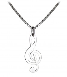 925 Sterling Silber schönen Musiknote Anhänger