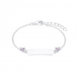 Prinzessin Lillifee Kinder-Armband Identarmband mit Stern 12+2 cm längenverstellbar 925 Silber
