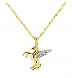 Pegasus, fliegendes Pferd Anhänger Schmuck Gold 585