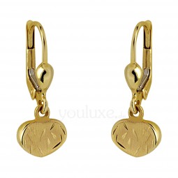 Ohrschmuck Herz Brisuren 585 Gold