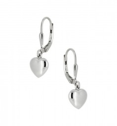 Boutons Herz Brisur Ohrhänger Ohrringe aus echtem 925 Silber