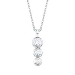 S.oliver Halskette mit Zirkonia, 925er Sterling Silber