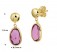 Ohrschmuck aus Gelbgold mit Amethyst und Tropfen 585 Gold
