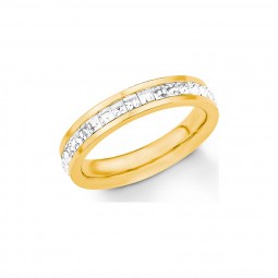 s.Oliver Ring für Damen Edelstahl IP gold Ring 2018554