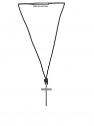 Herren Kreuz Anhänger 925 Silber mit Lederkette