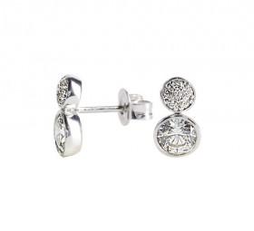 Damen Ohrstecker 585 Gold Weißgold mit Zirkonia