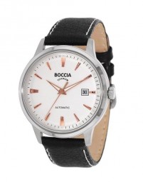 Boccia Herren-Armbanduhr Analog Automatik Leder 3586-03